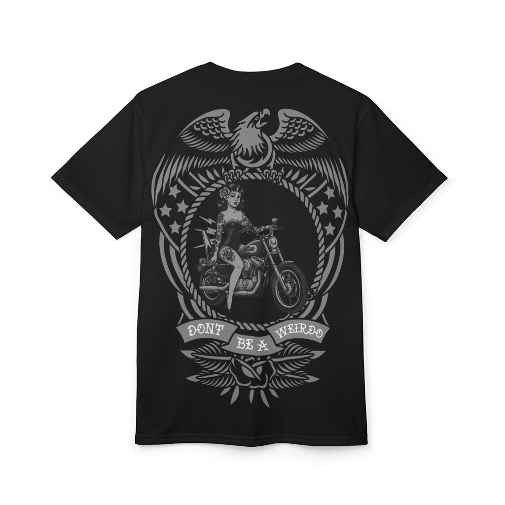 Flaming Dice Trad Tee — Black and Grey