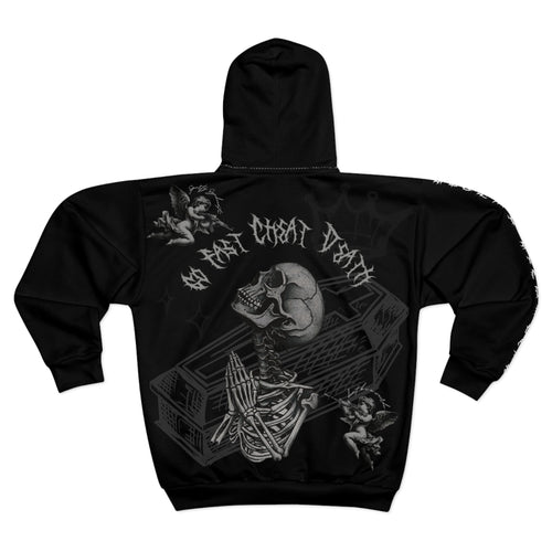 Go Fast, Cheat Death - Graphic Zip Hoodie
