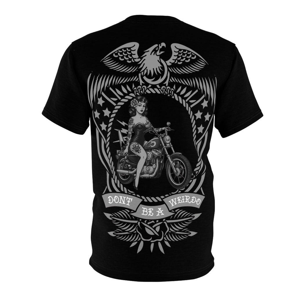 Flaming Dice Trad Tee — Black and Grey