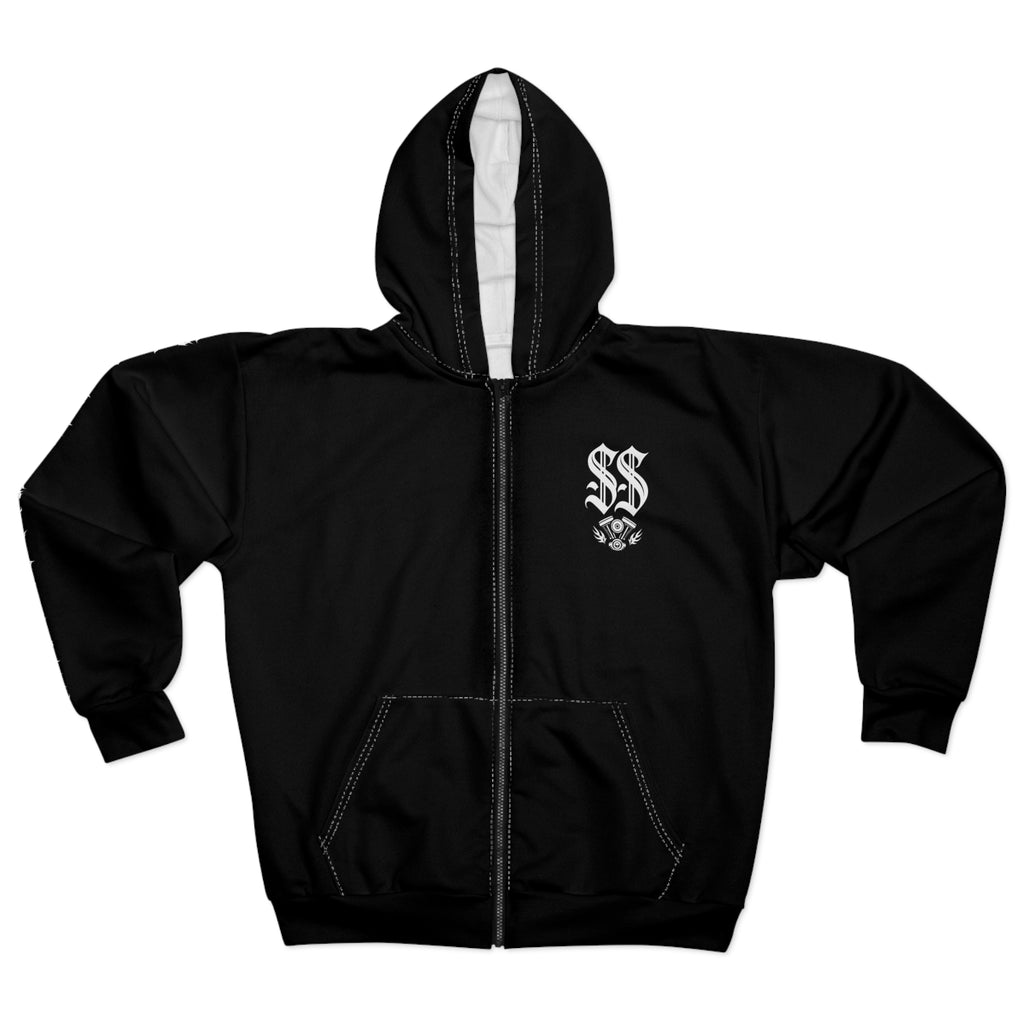Go Fast, Cheat Death - Graphic Zip Hoodie