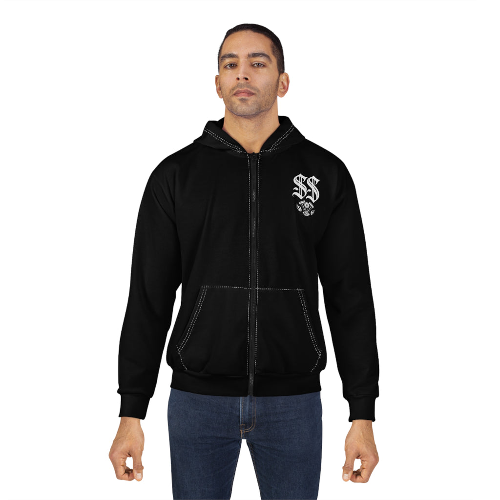 Go Fast, Cheat Death - Graphic Zip Hoodie