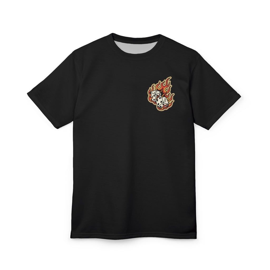 Flaming Dice Trad Tee — Color